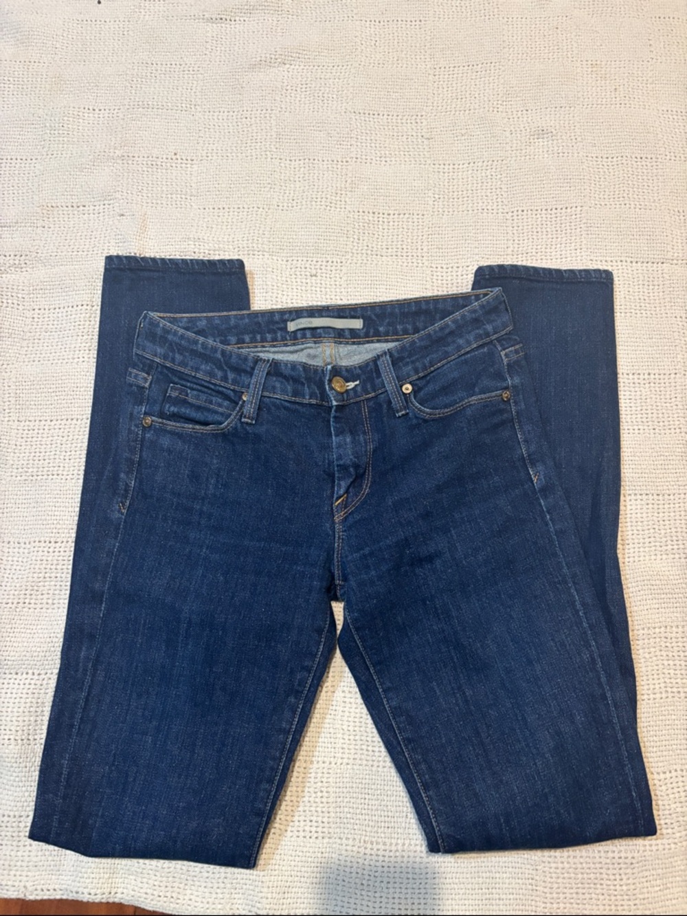Vince Dark Blue Straight Leg Jeans